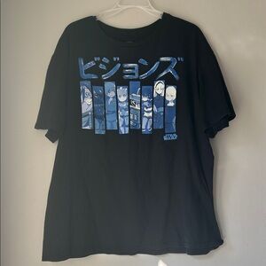 Star Wars Visions Anime Kyoto Funko Pop Men's Black Graphic Tee T Shirt Size XL